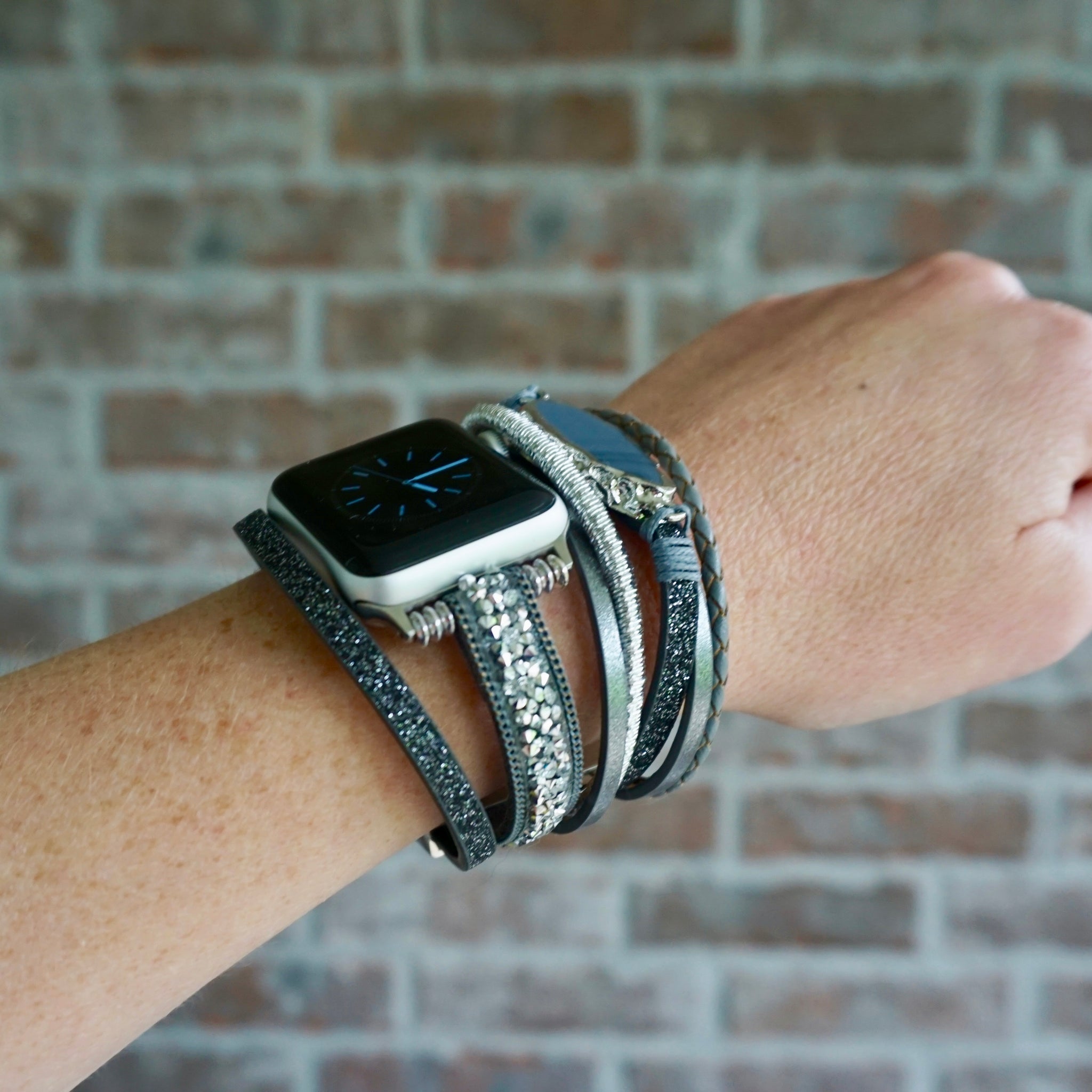 Grey Agate Apple Watch Cuff