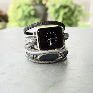 Grey Agate Apple Watch Cuff