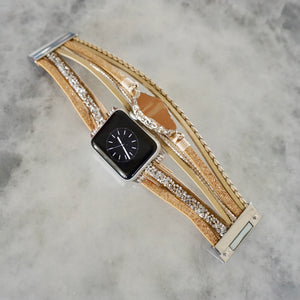 Tan Agate Apple Watch Bracelet Cuff