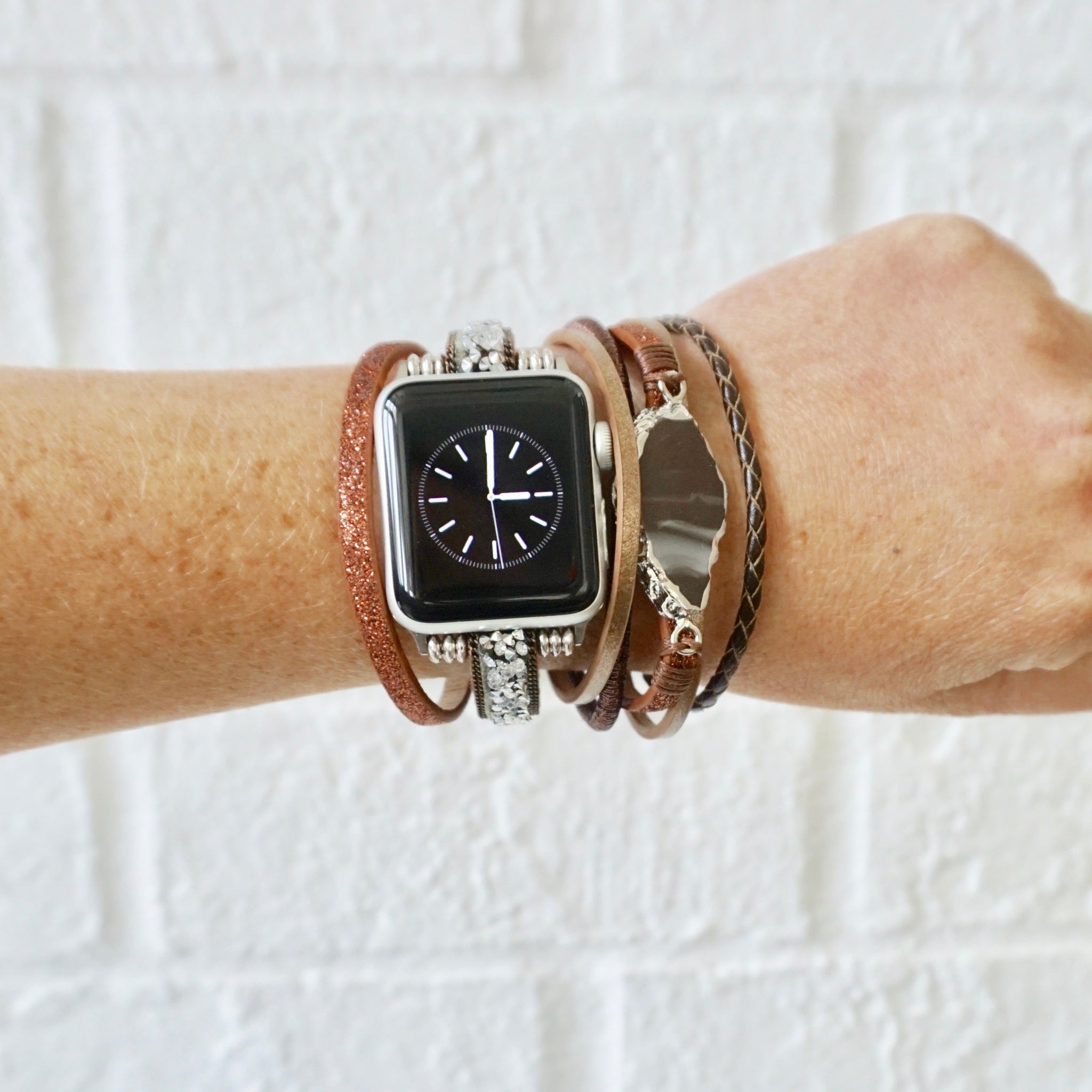 Brown Agate Apple Watch Cuff