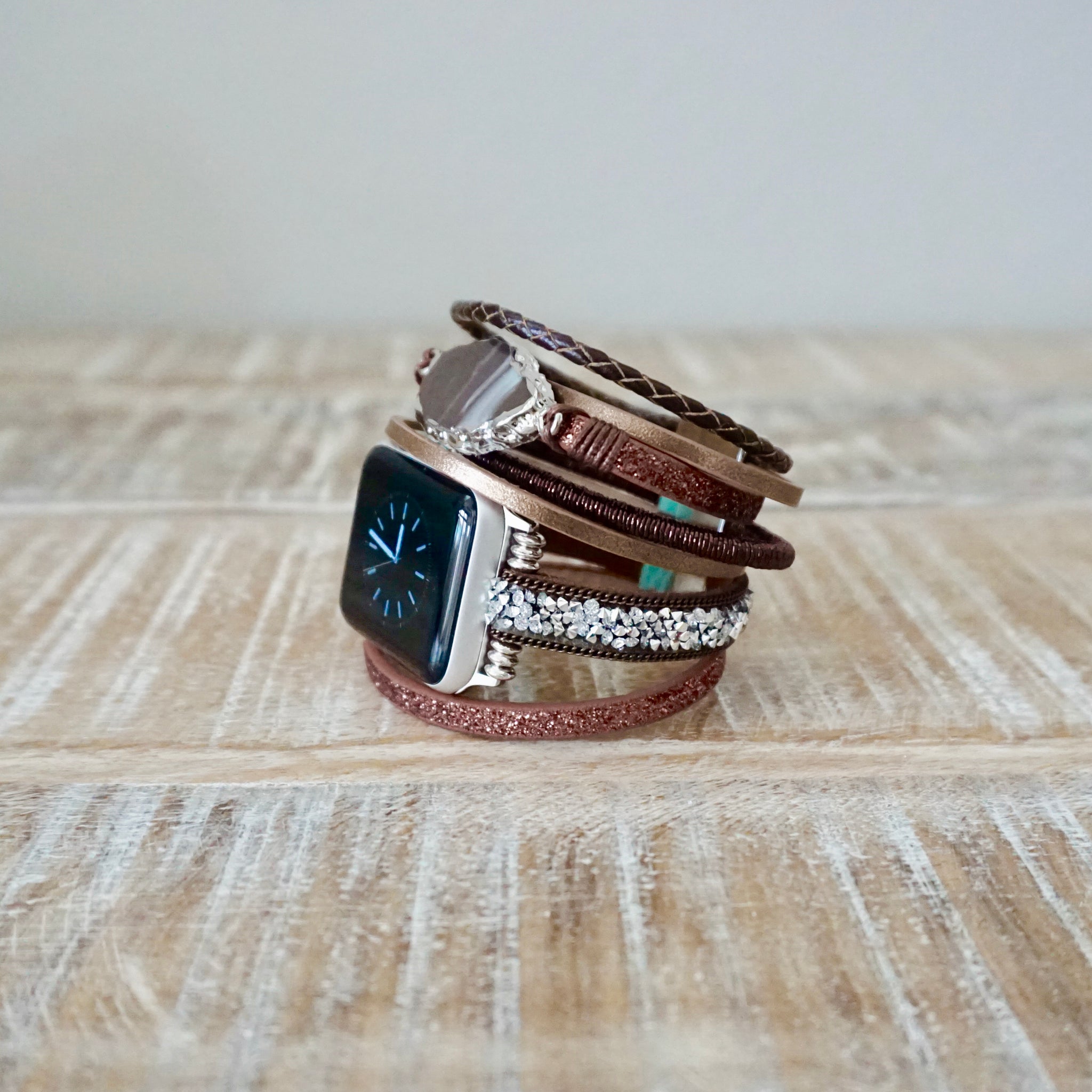 Brown Agate Apple Watch Cuff