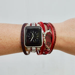 Red Agate Apple Watch Bracelet Cuff