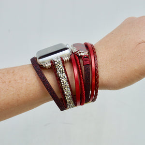 Red Agate Apple Watch Bracelet Cuff